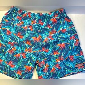 Vineyard Vines Mens Swim Trunks Floral Bird of Paradise‎ Medium Swimsuit Shorts